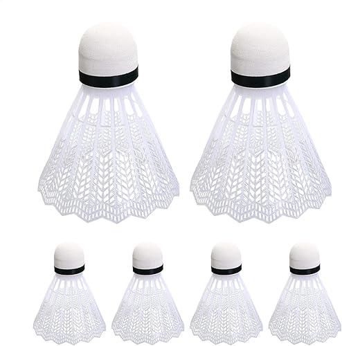 Badminton Feather Shuttlecocks - 6pcs Shuttlecocks für Badminton, langlebige und stabile Shuttlecocks | Übungsversorgungen für Männer, Frauen, Jugendliche, Ausbildungsausrüstung für Badminton -Spieler