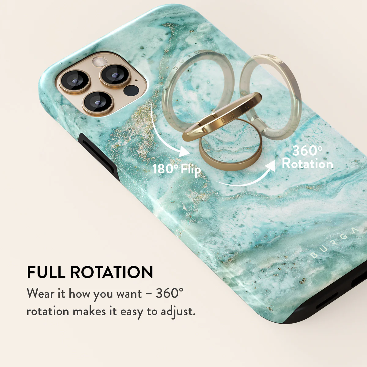Uluwatu Waves - Teal Adhesive Ring Holder