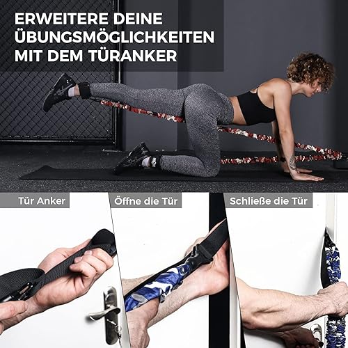 INNSTAR Gesäß Widerstandsbänder, Gesäßmuskel Trainer, Kabelmaschine für Hüfte Heim Training Kabel Kickbacks mit Anleitung & Tragetasche