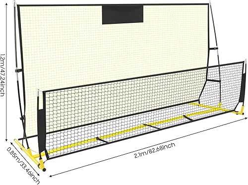 2 in 1 Fußballtor, Training Netz mit hohem & niedrigem Rückprall, Fußball Rebounder-Netz Upgraded Portable Soccer Rebounder für Trainingsübungen und Fußballschuss