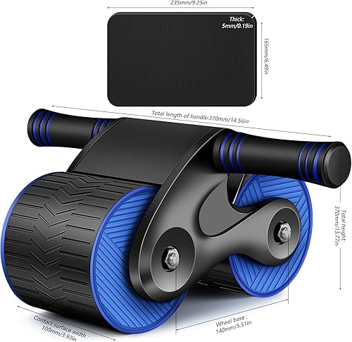 Ab Bauchroller mit Handyhalter und Rückholfeder, Automatisches Rebound Aabdominal Wheel, Automatischem Rückprall, Roller Bauchtrainer, Bauchtrainer für zuhause,bauchtrainer für zuhause