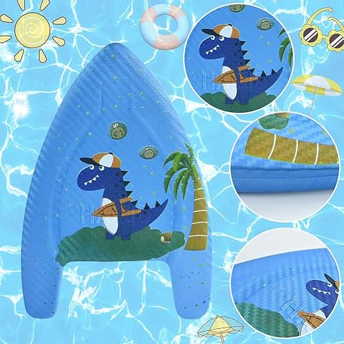 Kinder Schwimmhilfe Set mit Dinosaurier Motiv Aufblasbare Schwimmflügel & Hochwertiges Schwimmbrett für Jungen und Mädchen Sicheres Wasserspielzeug für Pool Strand und Schwimmtraining