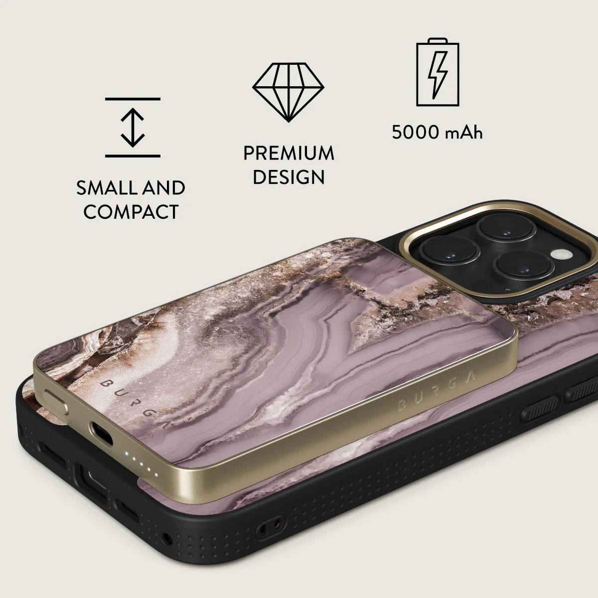 Golden Taupe - Fashion Magnetic Power Bank