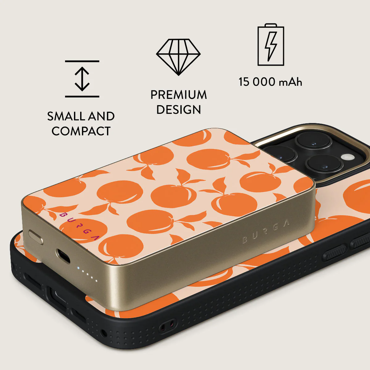 Peach Fuzz - Magnetic Power Bank