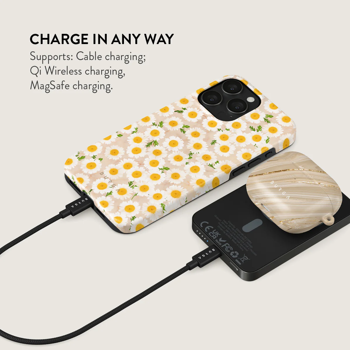 Pure Bliss - Daisy Magnetic Power Bank