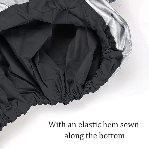 LDIW Persenning Bootspersenning 420D Wasserdicht Bootsabdeckung Staub Schutz Bootsplane, für Yacht Schnellboot Runabout Fisch-Ski,Grau,21~24FT: 732X300cm