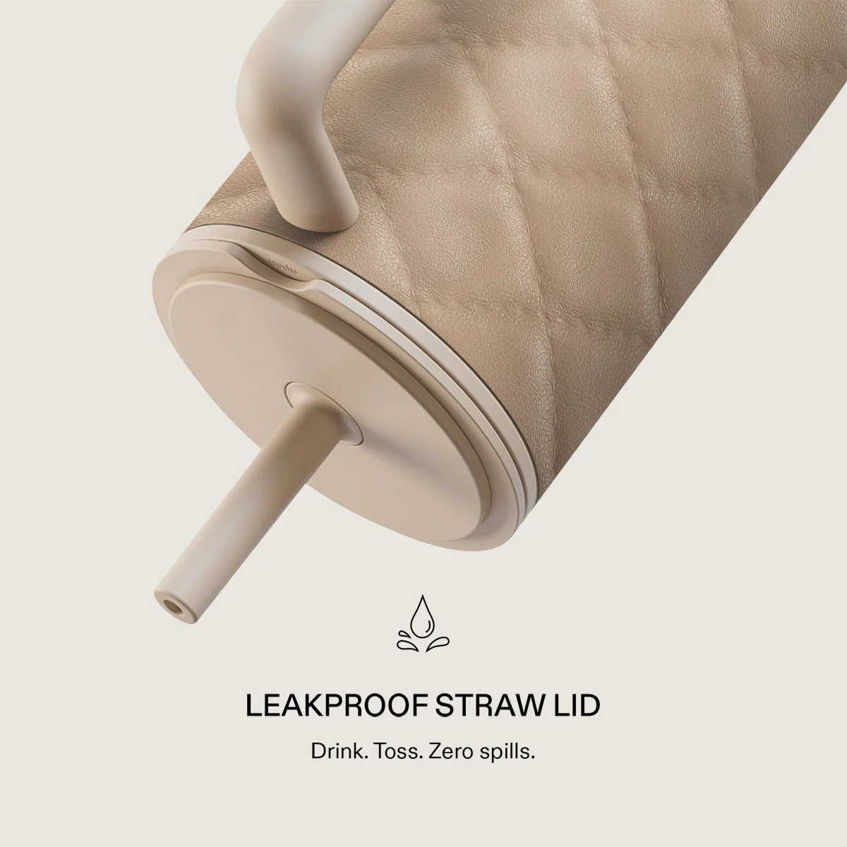 Simply Cream - Quilted All Day Leakproof Tumbler