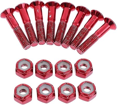 Shidongbla 16-teiliges Skateboard-Schrauben-Hardware-Set, Skate-Brückennagel, als Ersatz