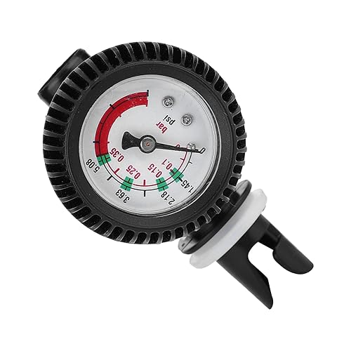 Akozon Universelles Luftdruckmessgerät für Aufblasbare Kajaks, Boote, Surfbrettpumpen – Vielseitiges Sicherheitsbarometer mit Pumpenschläuchen für Ventile an Aufblasbaren Kajaks