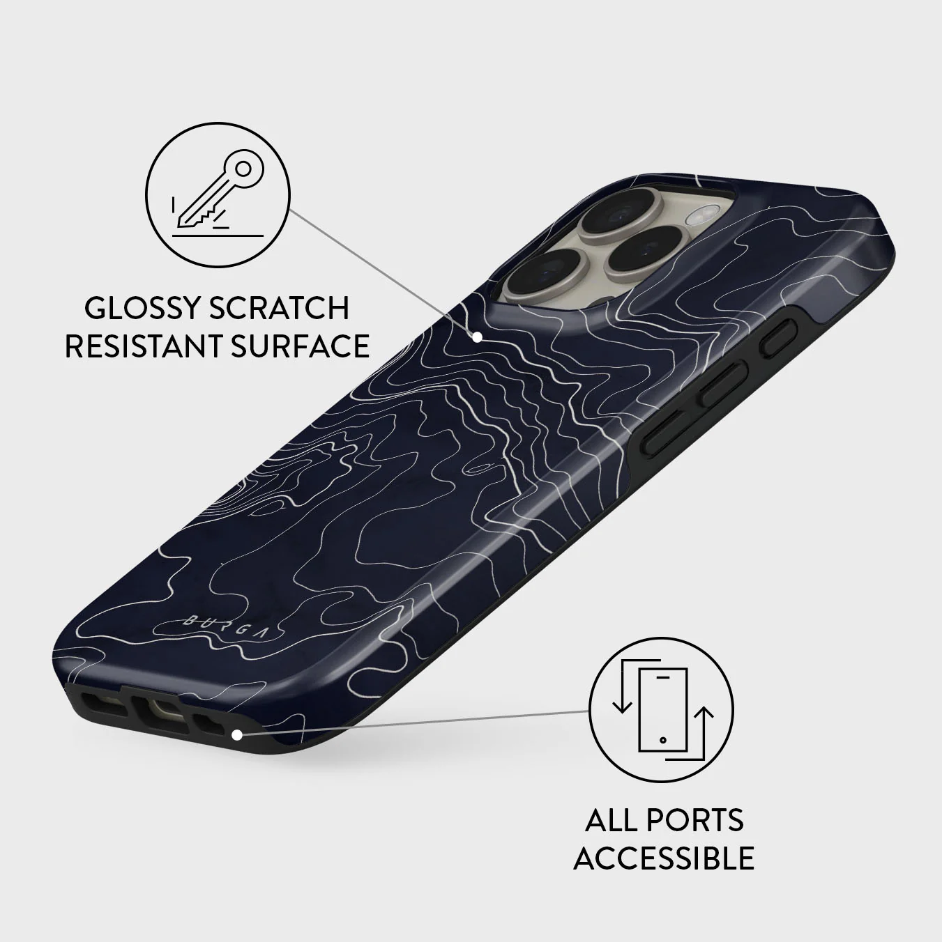 Drifting Shores - Line Art iPhone 16 Pro Max Case