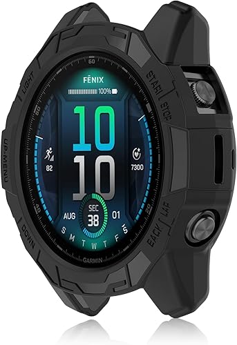 Haofun Hülle für Garmin Edge 1050 Silikonhülle, All-Inclusive Stoßfester Schutz mit Schlüsselring, Silikon Schutzhülle Skin - GPS Bike Zubehör für Garmin Edge 1050 Schutzhülle(Schwarz)