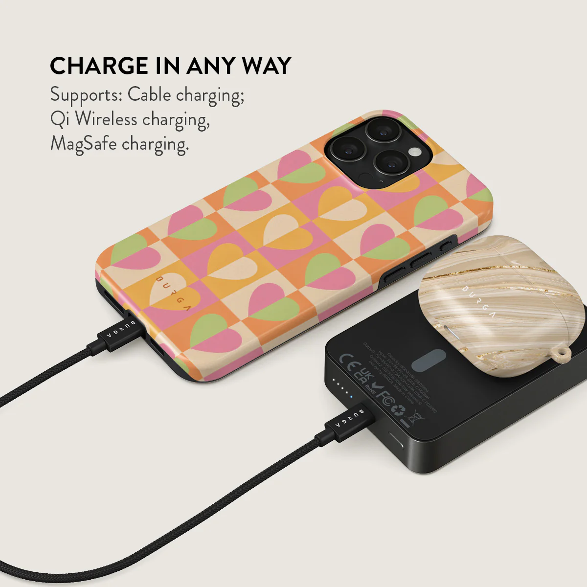 Summer Love - Heart Magnetic Power Bank