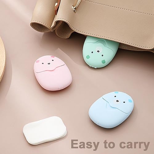 SGERUFZ 150 Stück Seifenblätter Einweg Papier Seife, Tragbar Mini Seifenblättchen Für Unterwegs Reisen Camping Zum Waschen Im Freien (3 Boxen)