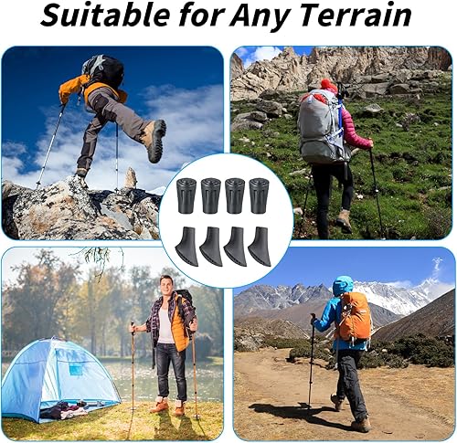 Nordic Walking Stöcke Gummipuffer, 12 Stück wanderstöcke gummipuffer, Schwarz gehstock gummipuffer, gummipuffer urchmesser von 10-11mm, trekkingstöcke ersatzteile für Asphalt, Kies, Berge, Wandern