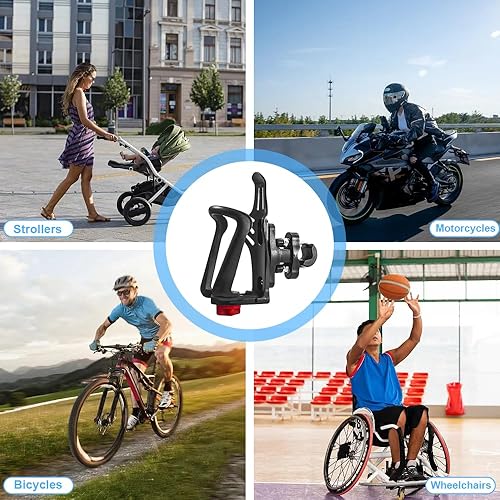 NAROSEBE Fahrrad Flaschenhalter Kunststoff Wasserflaschenhalter 360 Grad Rotation Einstellbare Getränkehalter Fahrrad Trinkflaschenhalter für Fahrrad Mountainbikes Rennrad Kinderwagen