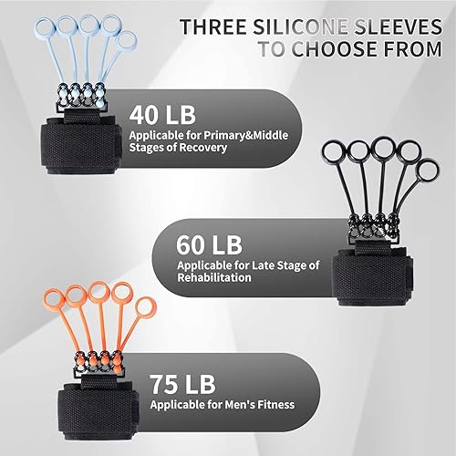 Fingerstärkungsmittel,Handstrecker-Übungsgerät | Handtrainer Gripper Stretching Rehabilitation Fitness Assist, 40Lb+60Lb+75Lb
