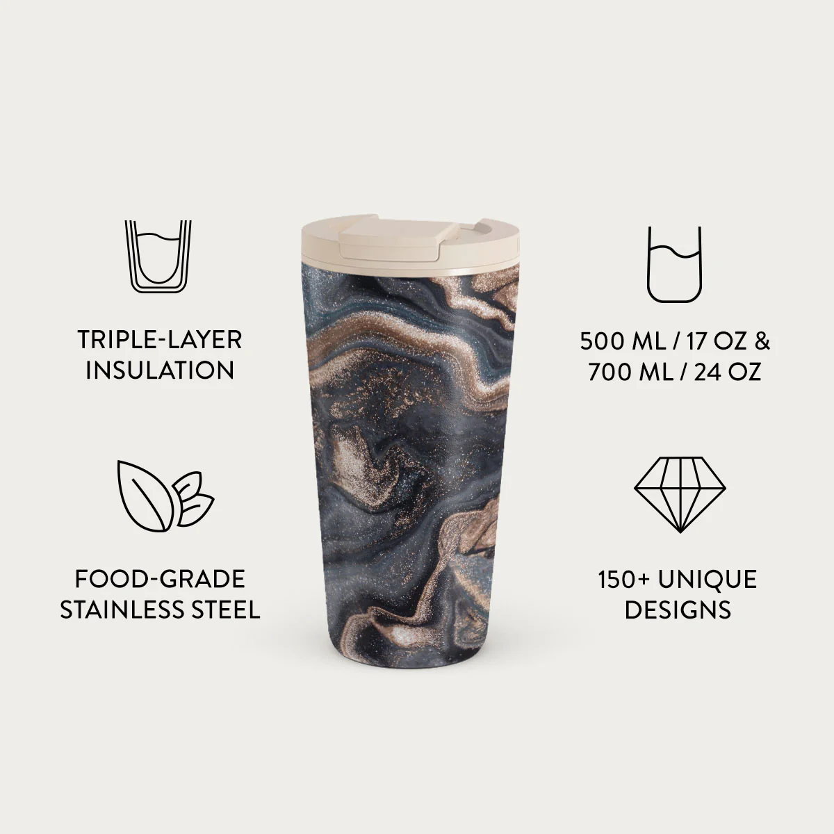 Enchanted Mirror - Marble Travel Mug