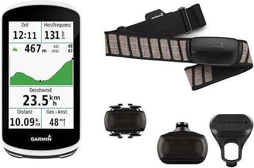 Garmin Edge 1030 Unisex Hand Gps - Erwachsene, Schwarz and Weiß