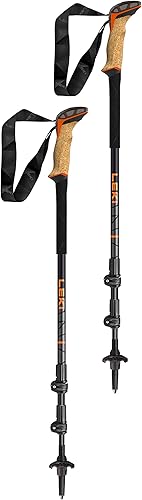 Leki Makalu Cork Lite Aluminium verstellbare leichte Wanderstöcke für Trekking und Wandern