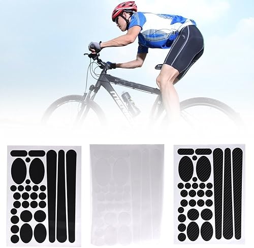 VGEBY1 1 Set Fahrrad Kettenstrebenschutz, Anti-Rost Kettenstreben und Rahmen Aufkleber Fahrrad Aufkleber Aufkleber für Meisten Fahrräder(Schwarz)