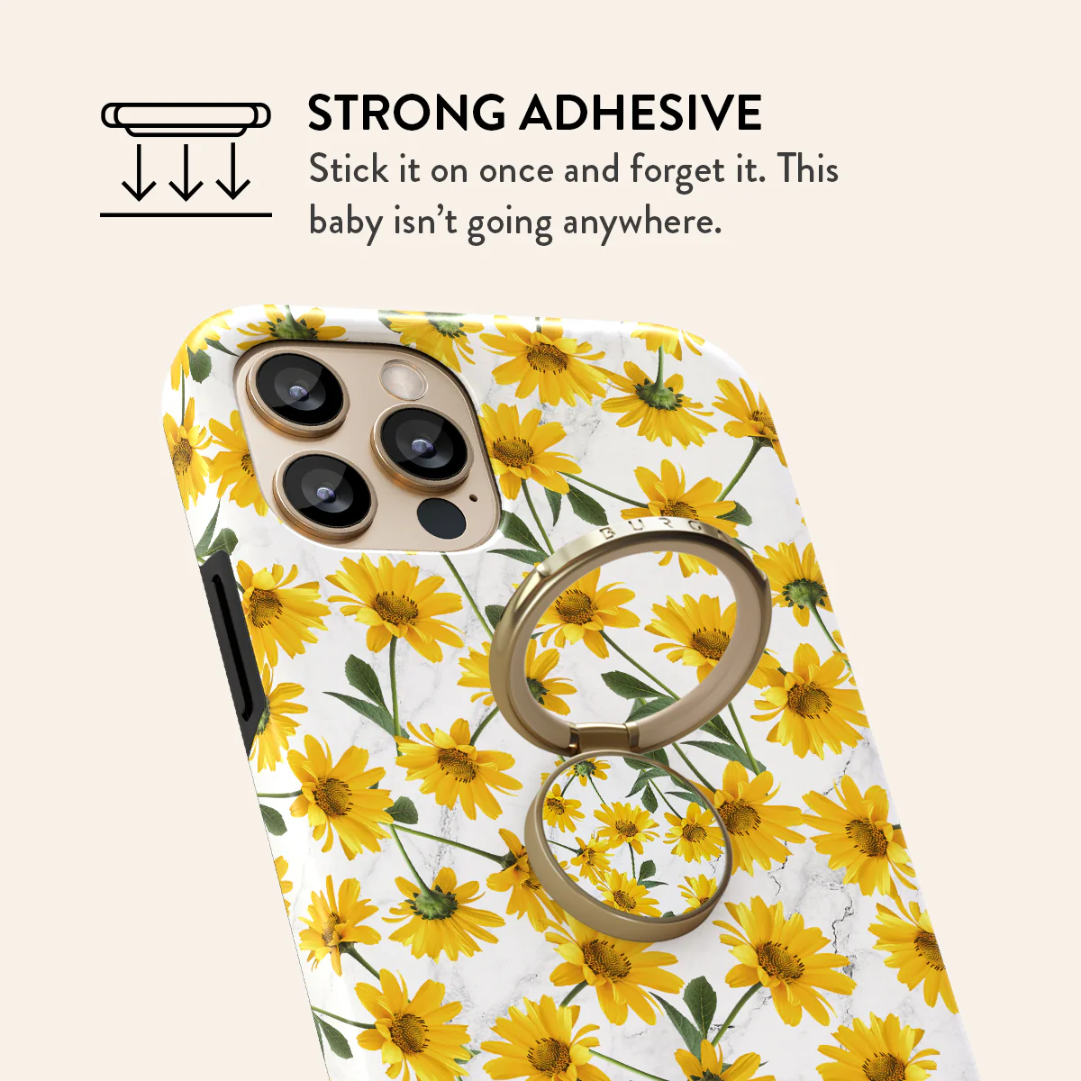 Summer Scent - Yellow Flower Adhesive Ring Holder