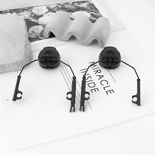 OTOTEC 1 Paar Taktische Helmschienenadapter Headset-Unterstützung Helm-Lichtbogenschienenadapter Kompatibel mit Peltor Comtac-Headset-Unterstützung für Anschluss An Helme Serien Fast/ACH/Mich