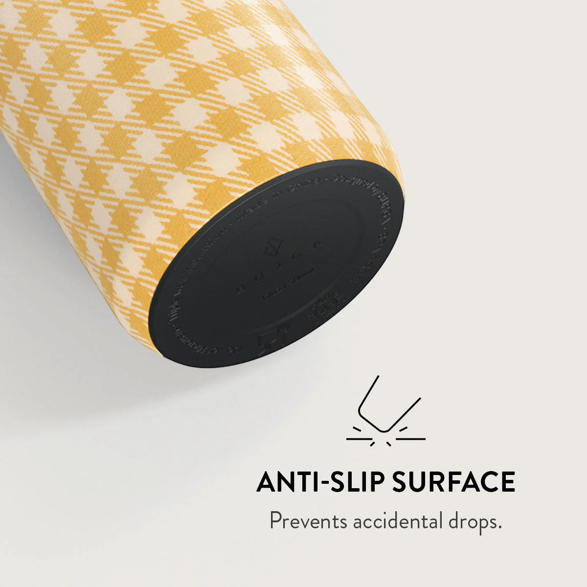 Tuscan Sun - Yellow Plaid Water Bottle