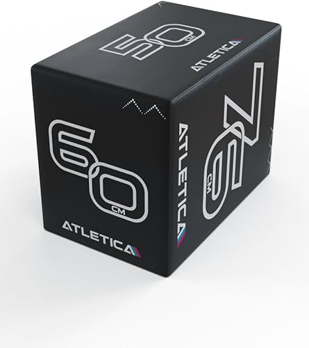 Atletica Plyobox | Sprungbox SoftStep | JumpBox aus recyceltem Verbundschaumstoff | Leicht und stabil ∣ 76x60x50cm ∣ Für plyometrische Übungen, Kraft-, Ausdauer- und Beweglichkeitstraining