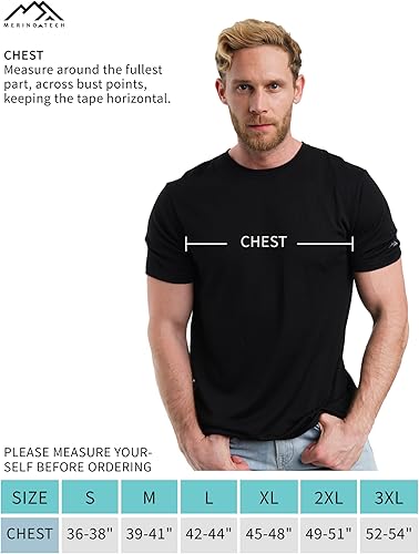 100% Merino T-Shirt Herren Kurzarm - Sport Shirt Männer Wolle, Merino Unterwäsche Herren (Medium, Grey Melange)