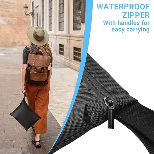 L&W Luck 3 Stück Nasstasche, wetbag schwimmsachen mit reißverschluss, Wiederverwendbar Nassbeutel für Badebekleidung,Badeanzüge, Strandtuch, Sportkleidung