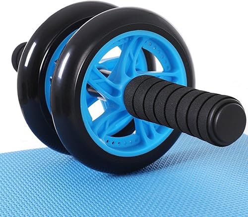 SONGMICS Bauchroller, Bauchtrainer ab Roller, bauchmuskeltrainer ab Wheel Set, mit Kniematte, für Fitness