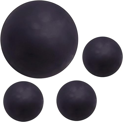 Rrlihjgu 2.36in Squash Ball Anfänger, 4pieces Training Squash Ball, Robuster Gummi Hohlball, Hochelastizitätskugeln für Erwachsene Männer und Frauen, Reaktionstraining üben