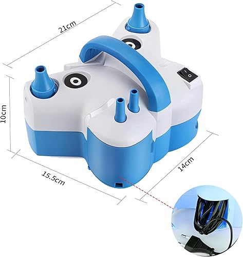 Elektrische Ballonpumpe mit 5 Düsen, Nestling 600W Protable Luftpumpe zum Aufblasen oder Entleeren von Luftmatratzen/Plantschbecken/Schwimmring etc