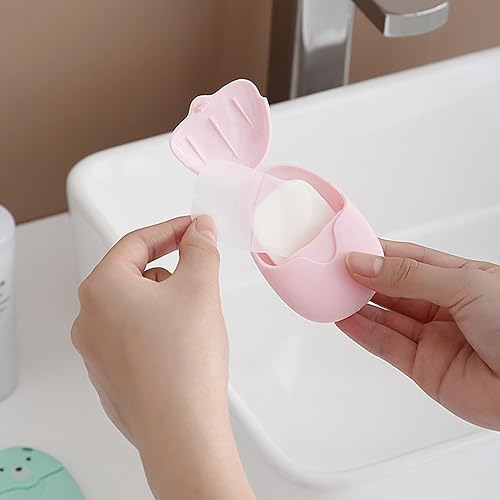 SGERUFZ 150 Stück Seifenblätter Einweg Papier Seife, Tragbar Mini Seifenblättchen Für Unterwegs Reisen Camping Zum Waschen Im Freien (3 Boxen)