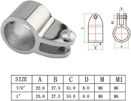 DGOINGPI Deckbeschläge Top Slide Fittings 316 Edelstahl Bootsbeschläge 22mm 25mm Yachtzubehör accesorios para barcos