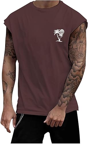T-Shirts Männer Hemd Kurzarm Bluse Tops Herren Sommer Loose Trendy Ärmelloses Sports Home Ärmelloses T-Shirt