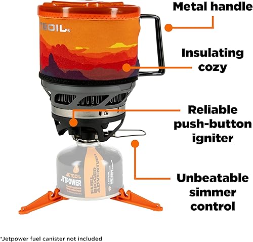 Jetboil MiniMo Camping- und Rucksackkochsystem mit einstellbarer Wärmekontrolle