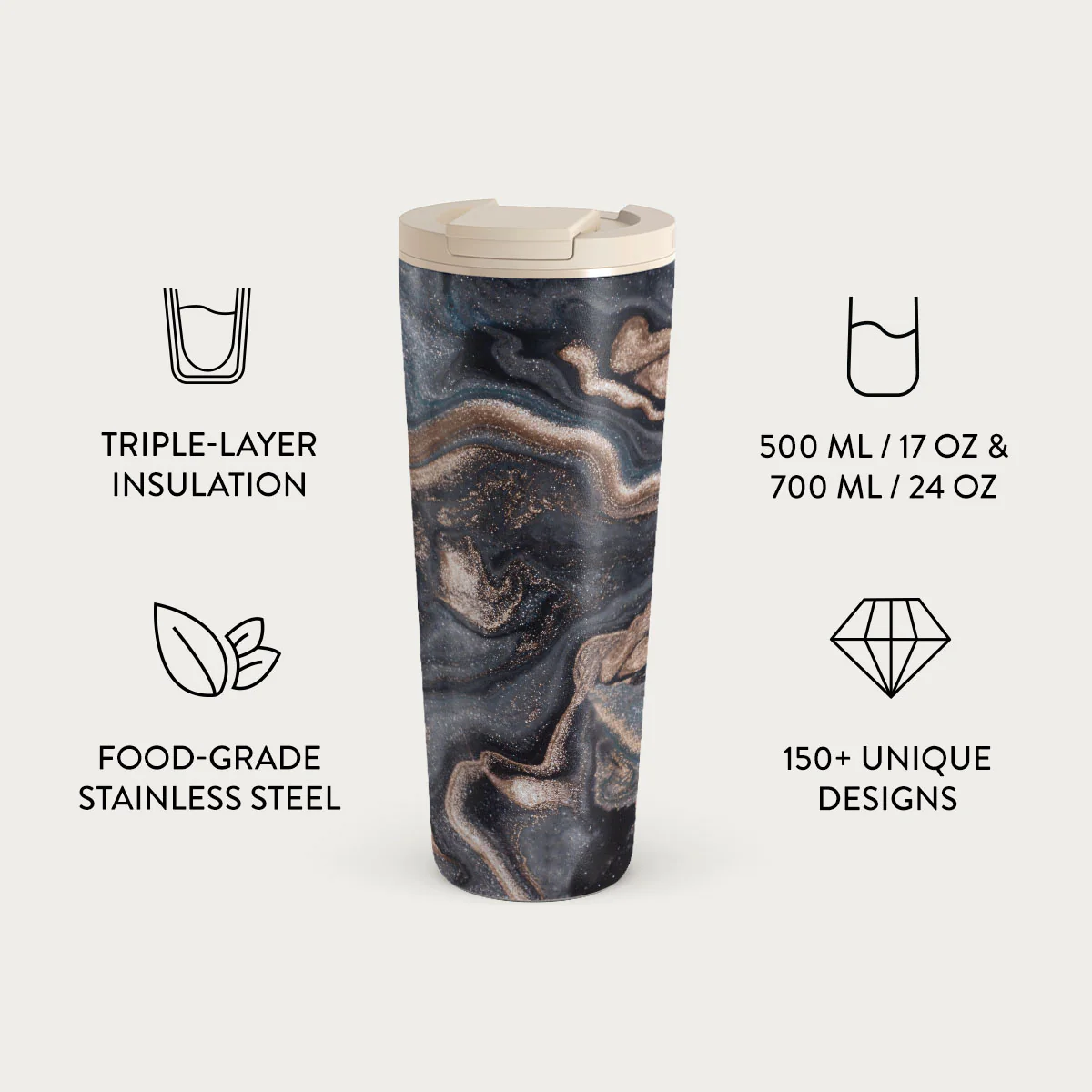 Enchanted Mirror - Marble Travel Mug