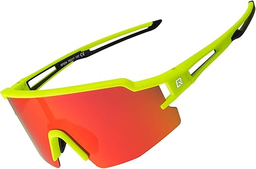 ROCKBROS Fahrradbrille Polarisierte Sonnenbrille Outdoor Sport UV400 Sportbrille Herren Damen Radfahren