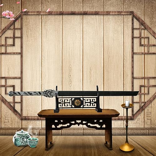 FOXSMZZ Bagua Schwerthalter, japanischer Samt, gepolstert, Katana-Ständer, Samurai-Präsentationsständer, unterstützt alle Tanto-Schwerter (Bagua-1)