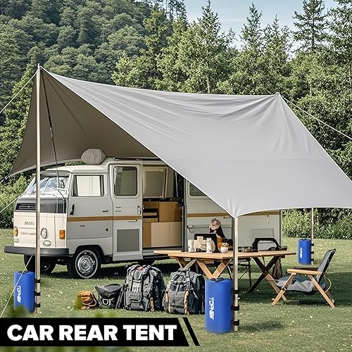 Topnew Baldachin Wassergewichtsbeutel, 79,4 kg Wasserzelt-Gewichte-Set mit 4 Beingewichten für Pop-Up-Baldachin, Vordächer, Zelt, Pavillon, Blau