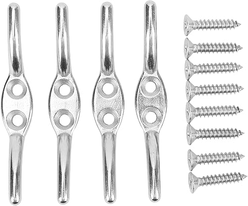 2 x Fahnenmast-Stollenhaken, Edelstahl-Seil-Befestigungshaken für Fahnenmast, kleine Boote