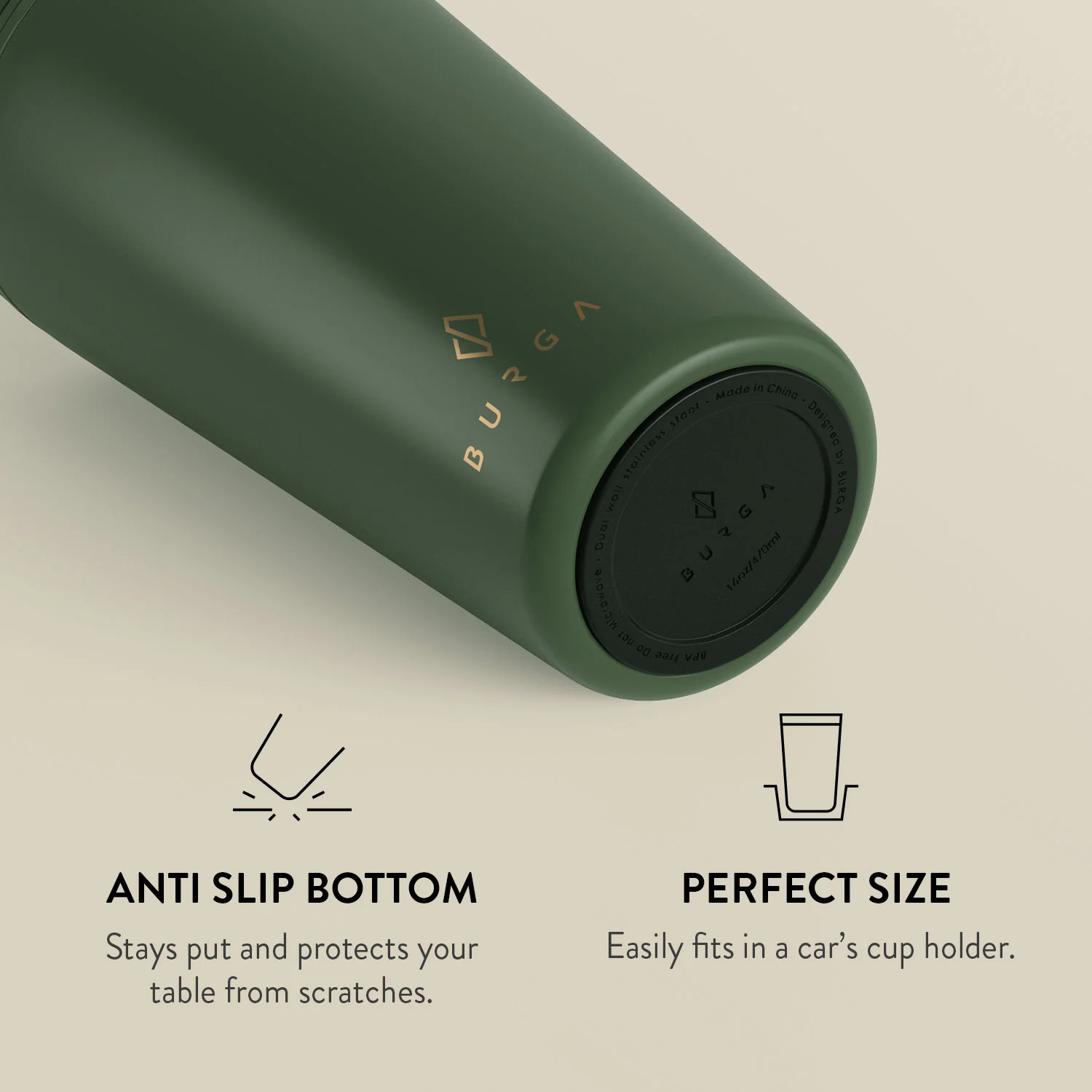 Forest Green - Khaki Travel Mug