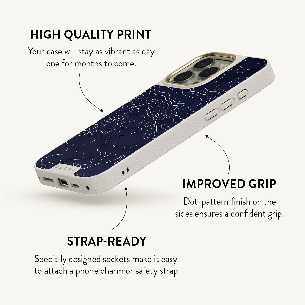 Drifting Shores - Line Art iPhone 16 Pro Max Case