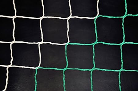 Fußballtornetz Stadion PRO - 7,50 x 2,50 x 2 x 2m - 4mm - PP - wetterfest - knotenlos - zweifarbig