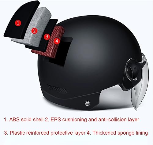 SVCEQZE Fahrradhelme, 26 x 20 x 18 cm, hochschützend, stoßdämpfend, Halb-Scooter-Helme, Dirtbike-Helme, Erwachsene, Kopfschutz für Mountainbikes, Rennräder, Elektro-Scooter