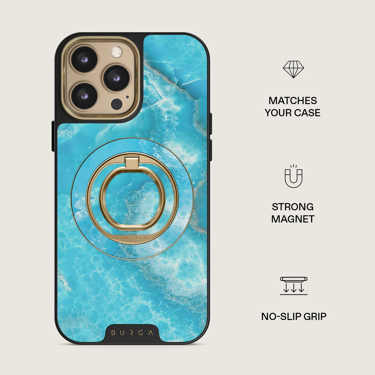 Ocean Waves - Blue Magnetic Ring Holder