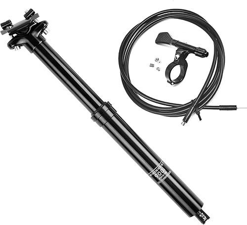 Fahrrad Dropper Sattelstütze, MTB Hydraulische Erwachsene Teleskopsattelstütze, 30,9/31,6mm Höhenverstellbare Aluminiumlegierung für Fahrrad MTB BMX, 395mm /345mm Länge