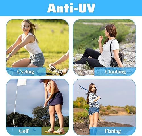 Psyqtsuary 4 Paar Anti UV Sonnenschutz Ärmel Kühlung Ärmlinge für Damen Armsleeve Armstulpen Sommer Sonnenschutz Arm Ärmel Herren Armstulpen UV Schutz für Damen Herren Volleyball Basketball