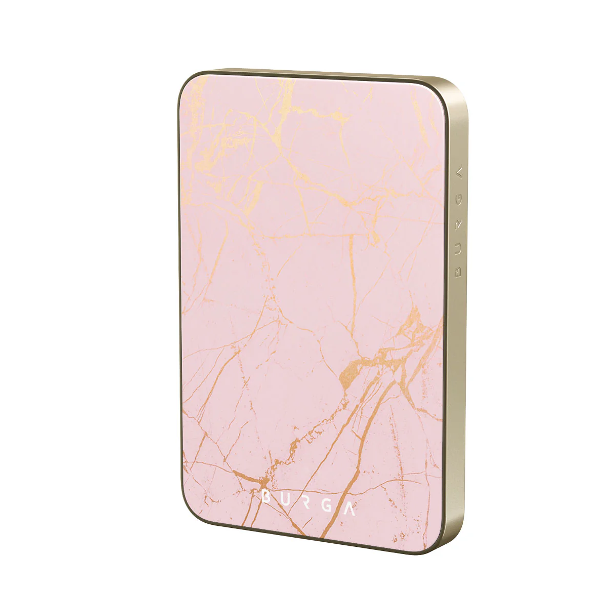 Peachy Gold - Pink Marble Magnetic Power Bank